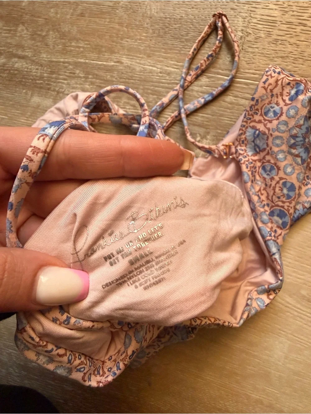 Frankie’s Bikinis Joy Bikini Set Moroccan Blues mosaic print size xs/s